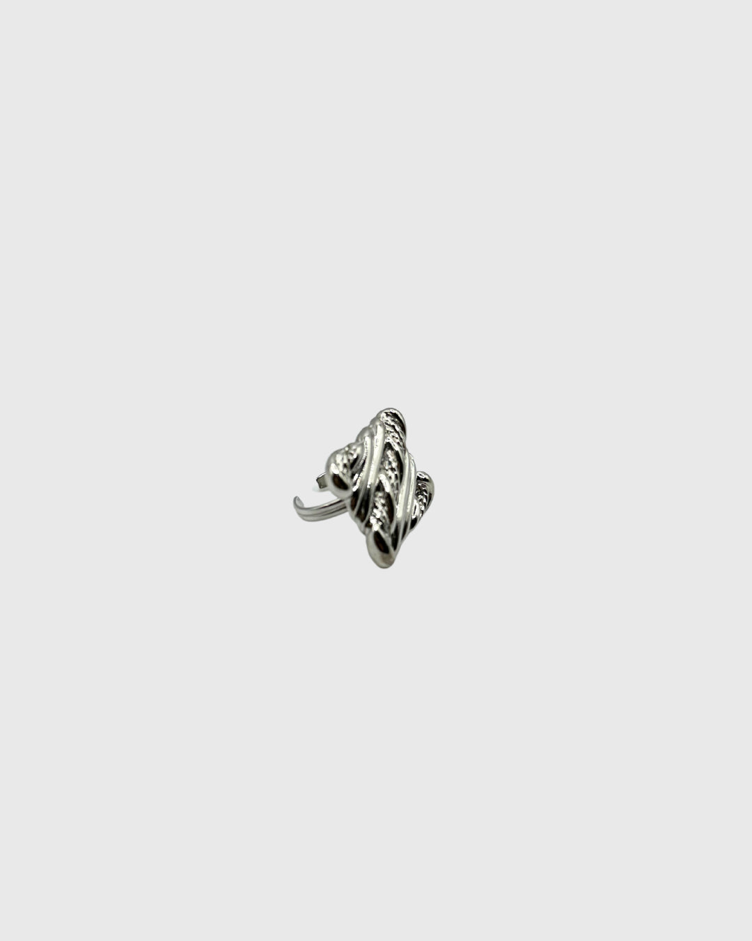 Bague upcyclée - carré argentée