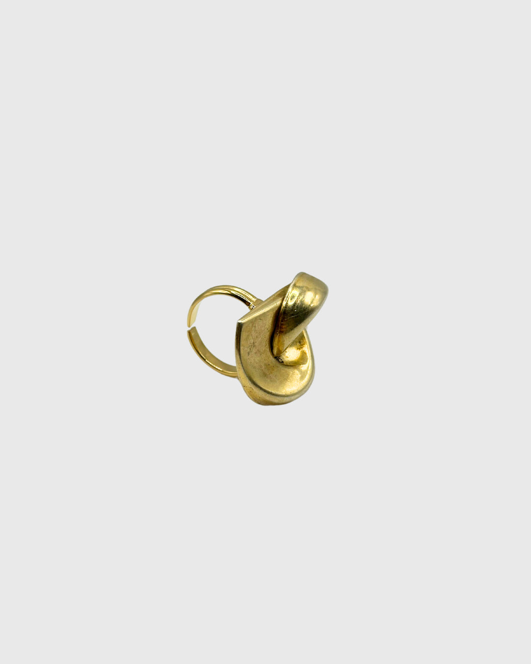 Bague upcyclée - noeud doré
