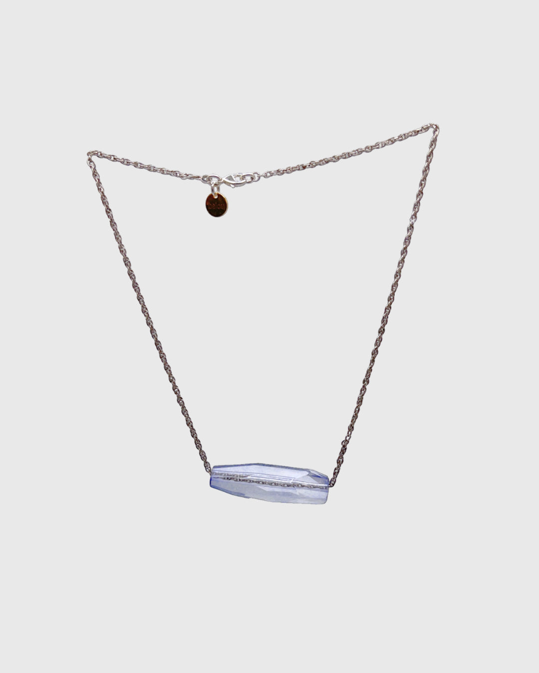 collier du drop 8 "H20" sous le signe de l'eau en argent 925 et perles précieuses de belou upcycling à Lyon